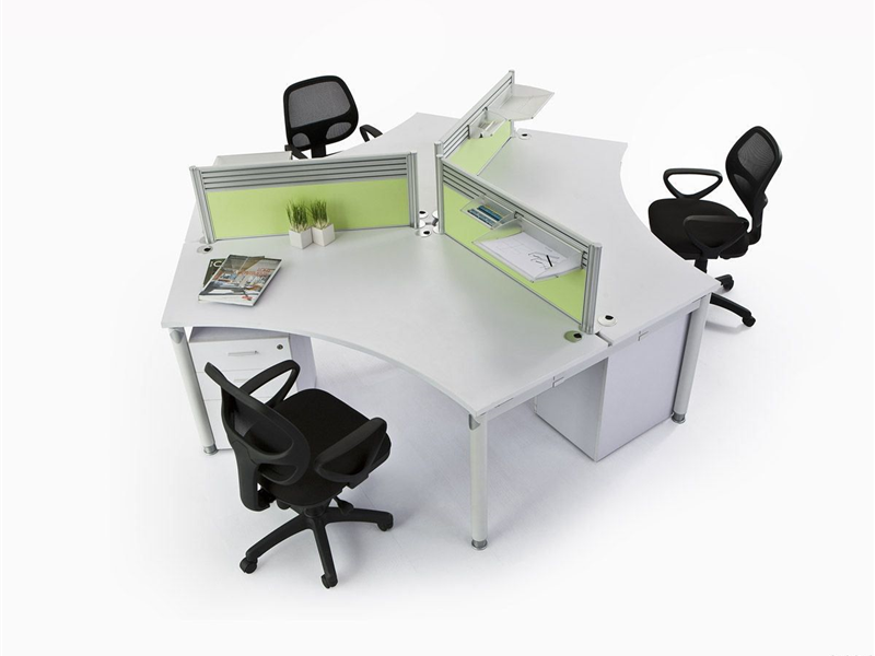 职员桌椅屏风员工4人位现代简约电脑桌